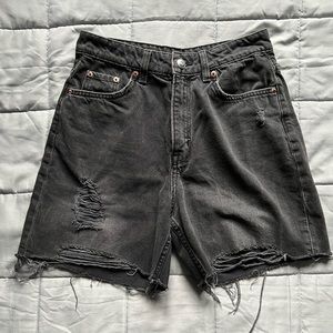 H&M Bermuda Ripped Shorts